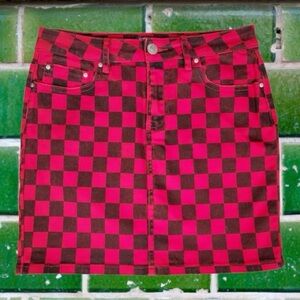 Almost Famous Checkered Mini Skirt